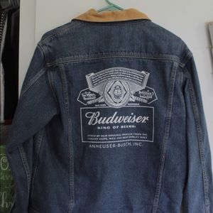 huf x budweiser denim jacket